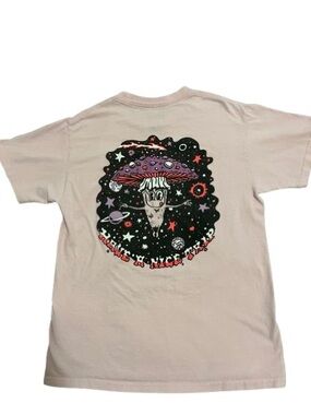 A Lab Graphic Tee Mushroom Short Sleeve Tee Light Pink Sz M Trippin Space